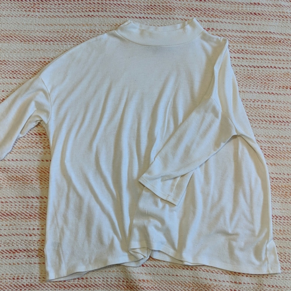 3/$25 LOFT boxy mock neck tee - Picture 1 of 5